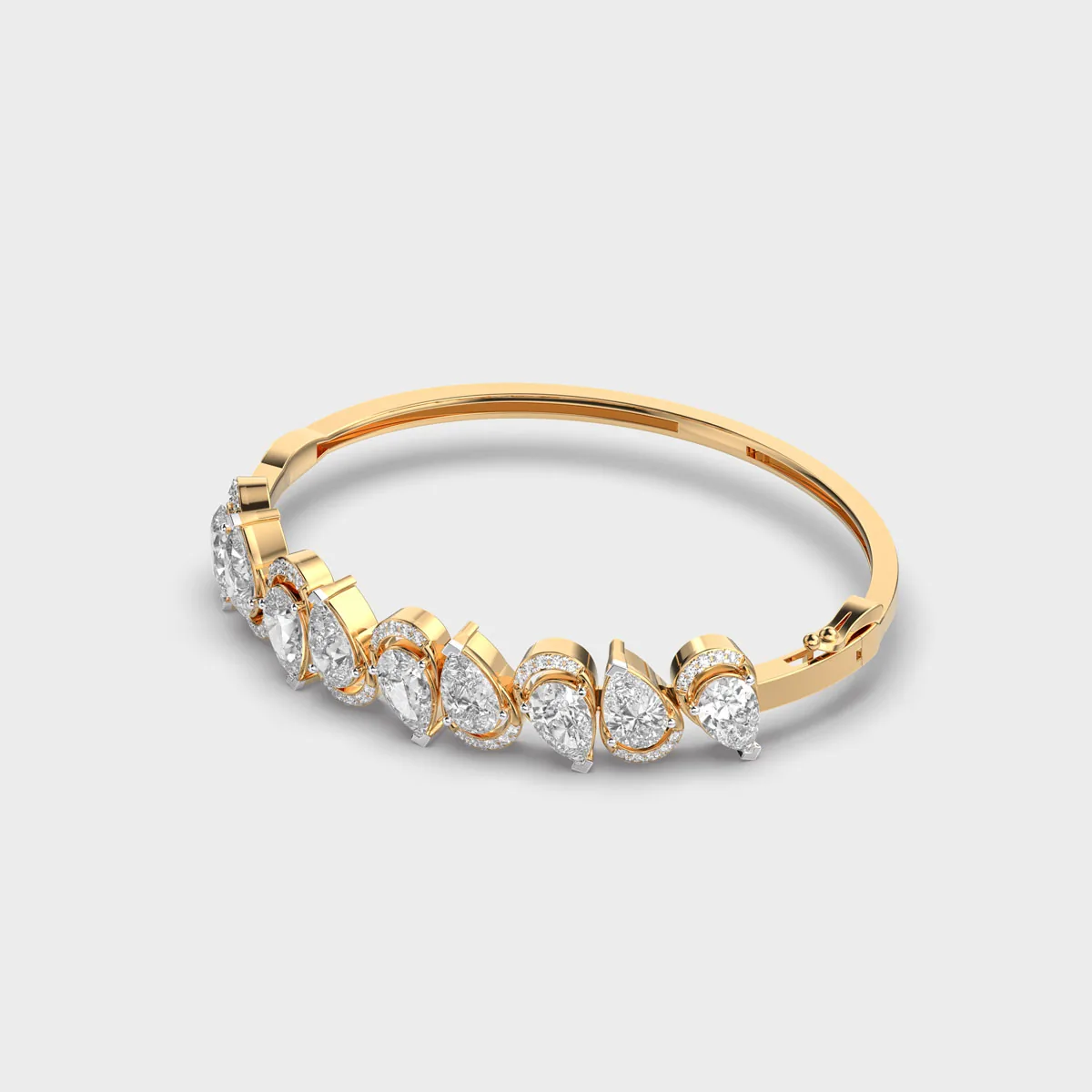 Bedazzling Pear Tulip Diamond Bracelet – alternate view