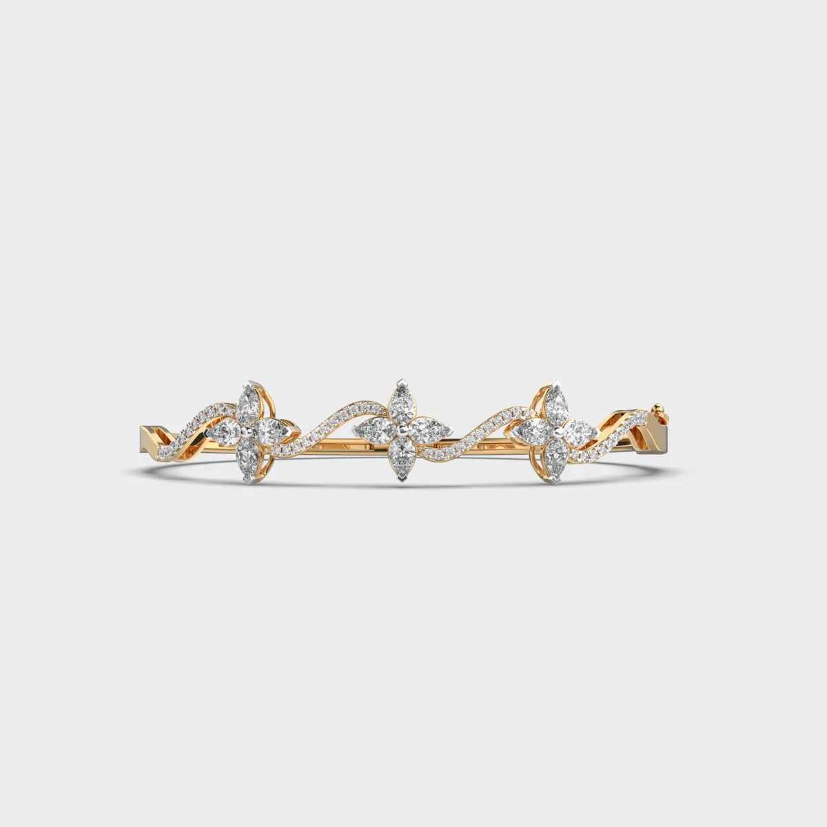 Bejewelled Small Flower Diamond Bracelet