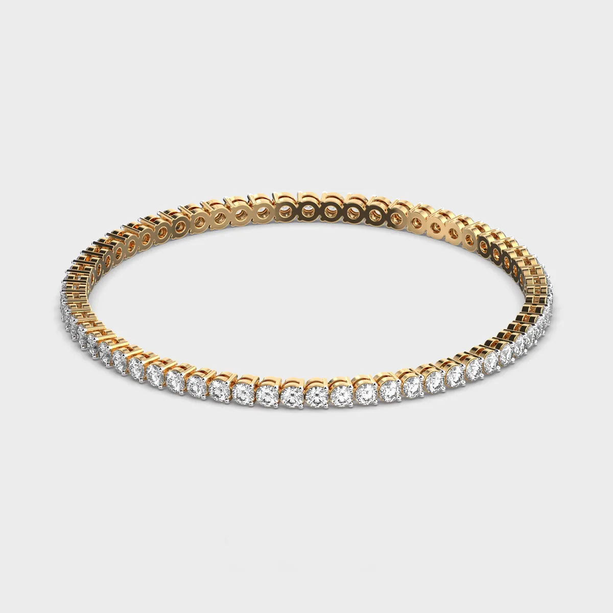 Brilliant Orbit Round Diamond Stack Bangle – alternate view