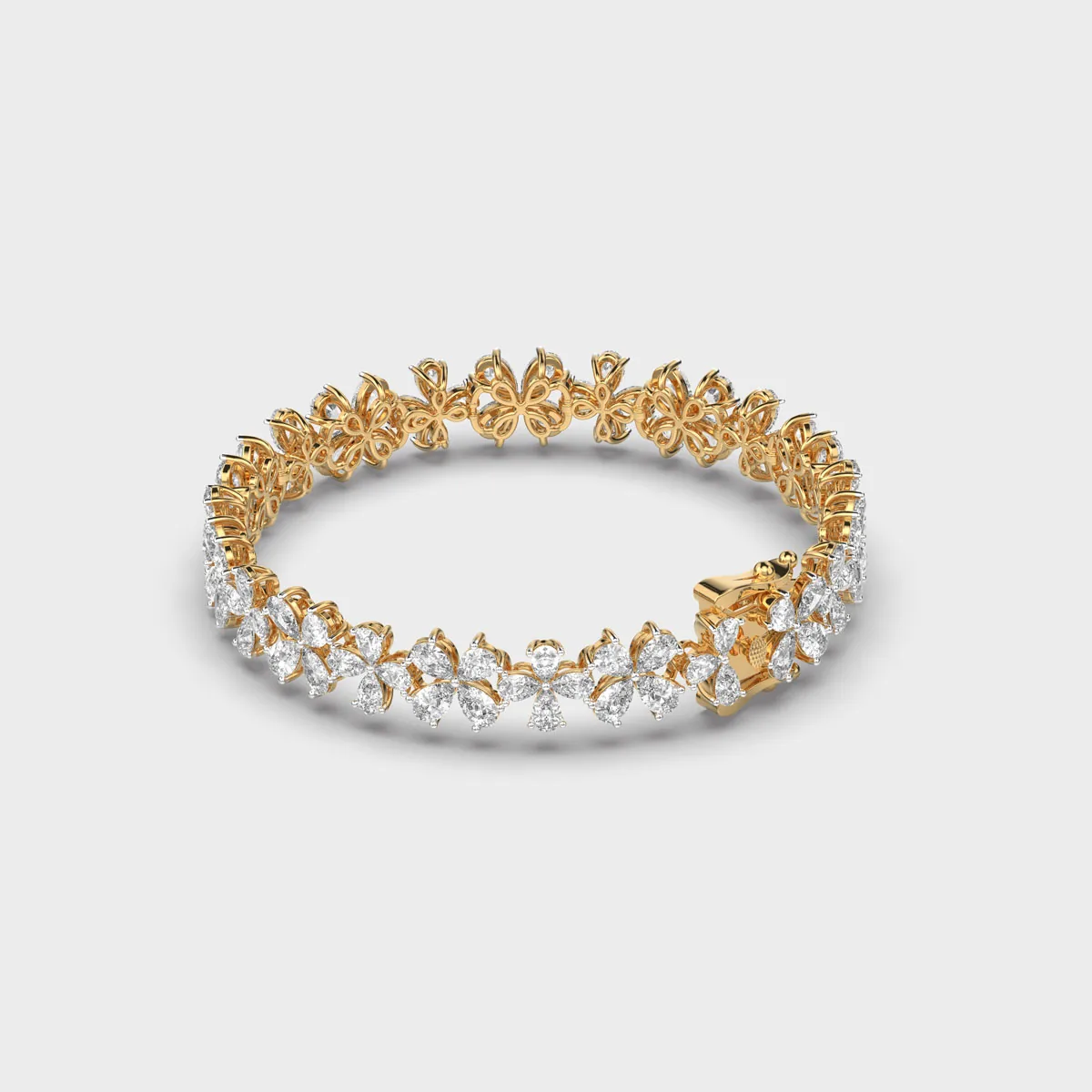 Canary Pear Shaped Diamond Bracelet – alternate view