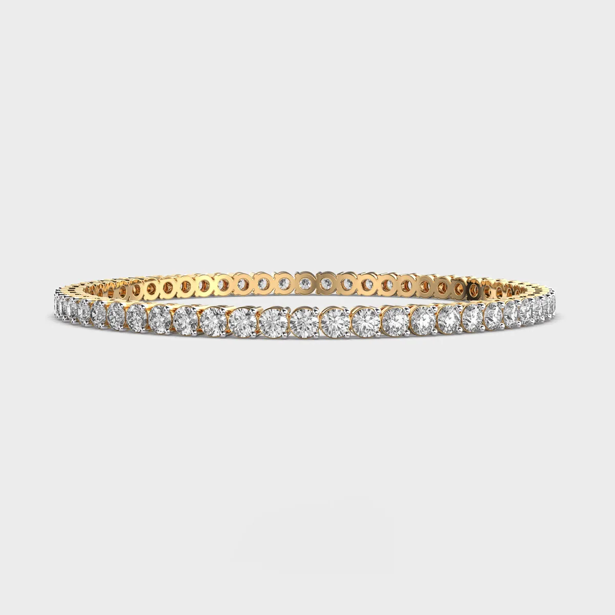 Circle Of Light Round Cut Diamond Bangle
