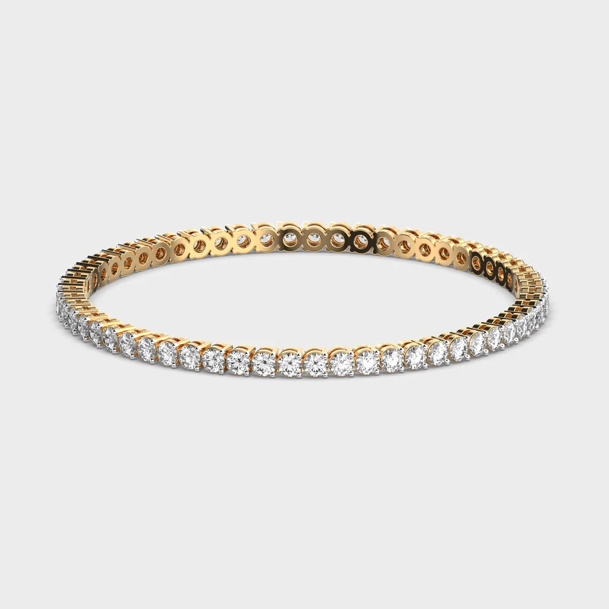 Circle Of Light Round Cut Diamond Bangle – alternate view
