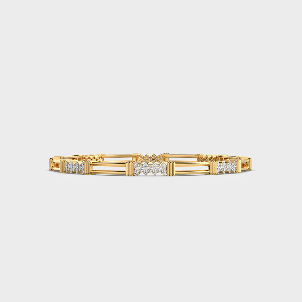 Cluster Link Diamond Bangle