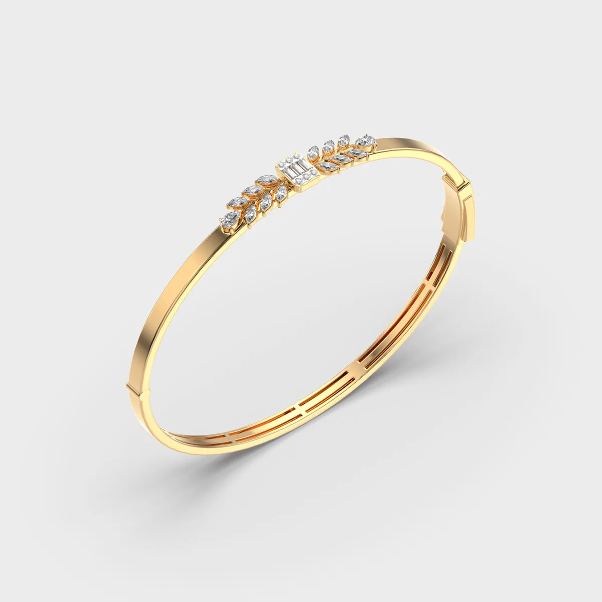 Eclipse Rune Cuff Diamond Bracelet – alternate view