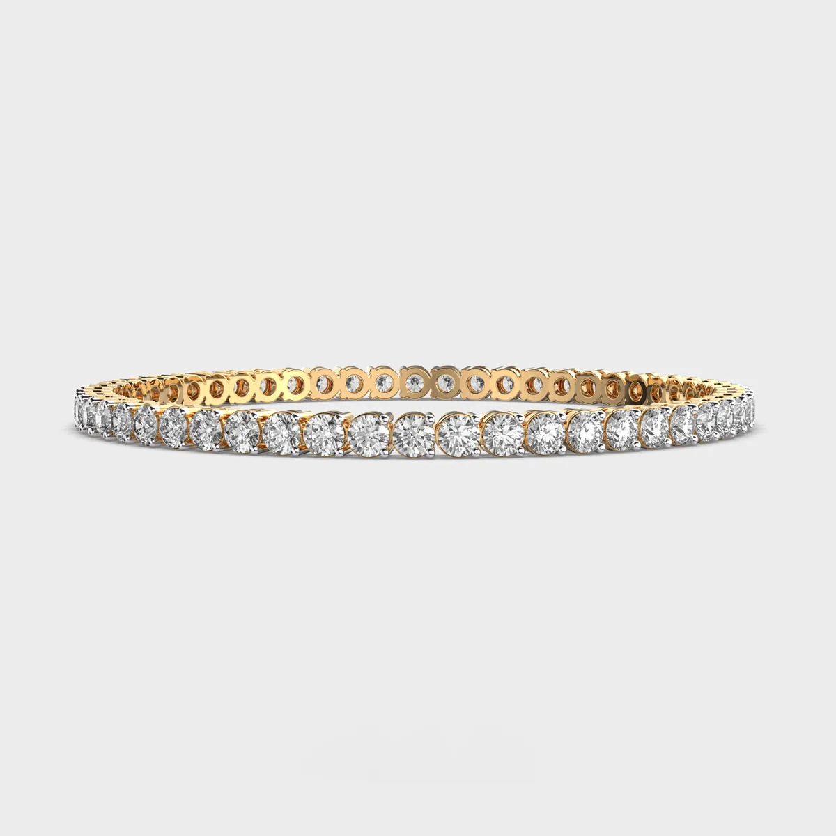 Halo Harmony Round Diamond Bangle