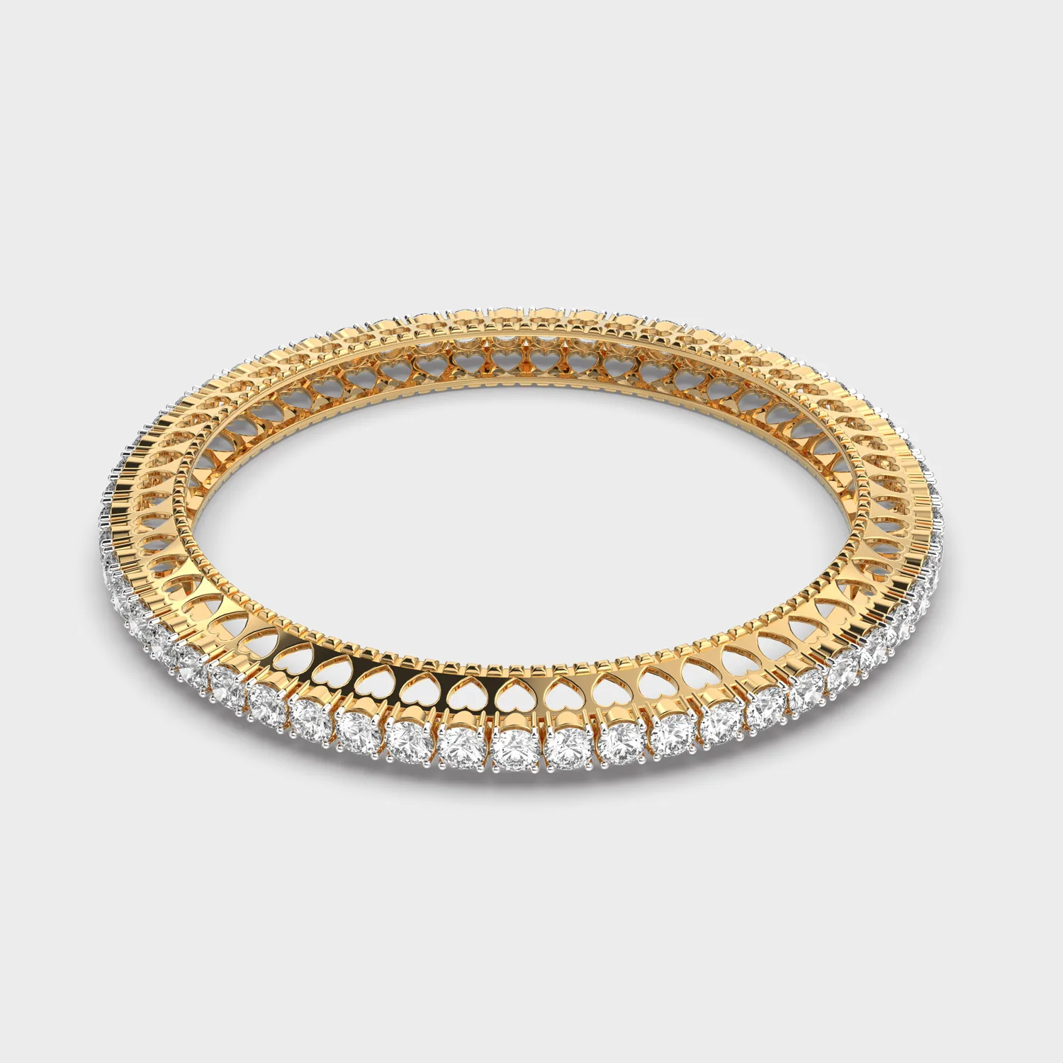 Iconic Jira Round Diamond Bangle – alternate view