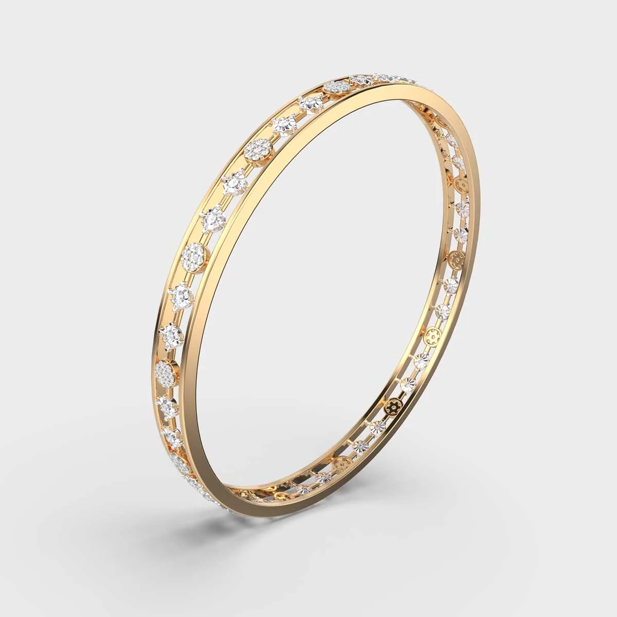 Joy Round Cut Diamond Bangle – alternate view