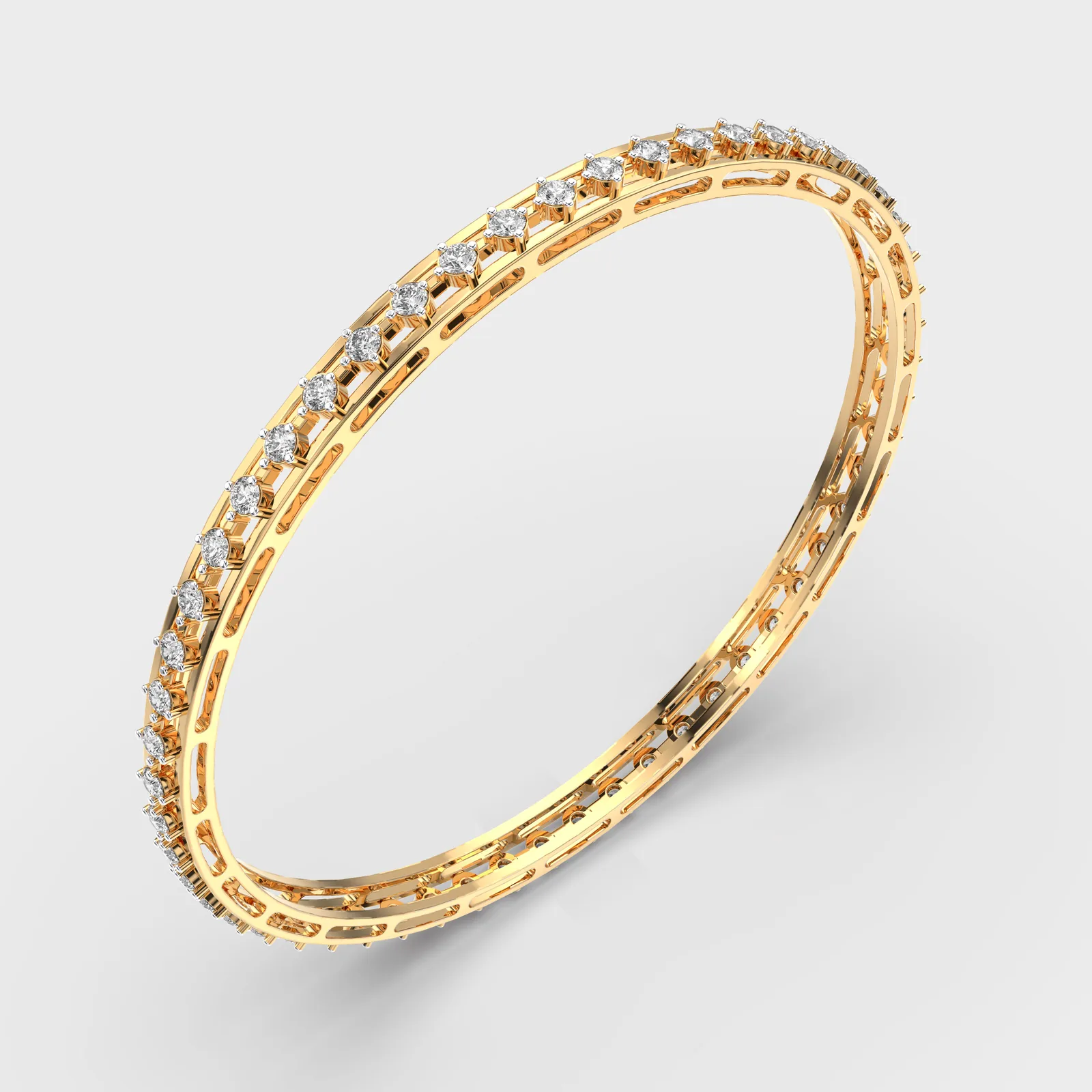 Minimal S Choice Diamond Bangle – alternate view