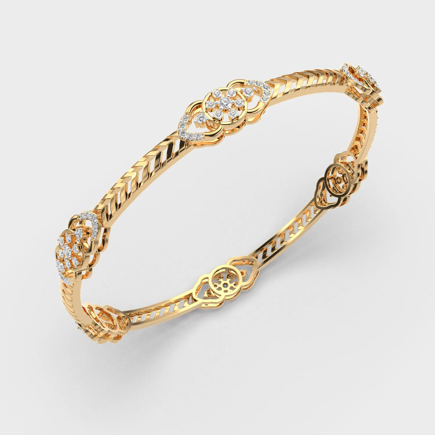 Mystic Aura Diamond Bangle – alternate view
