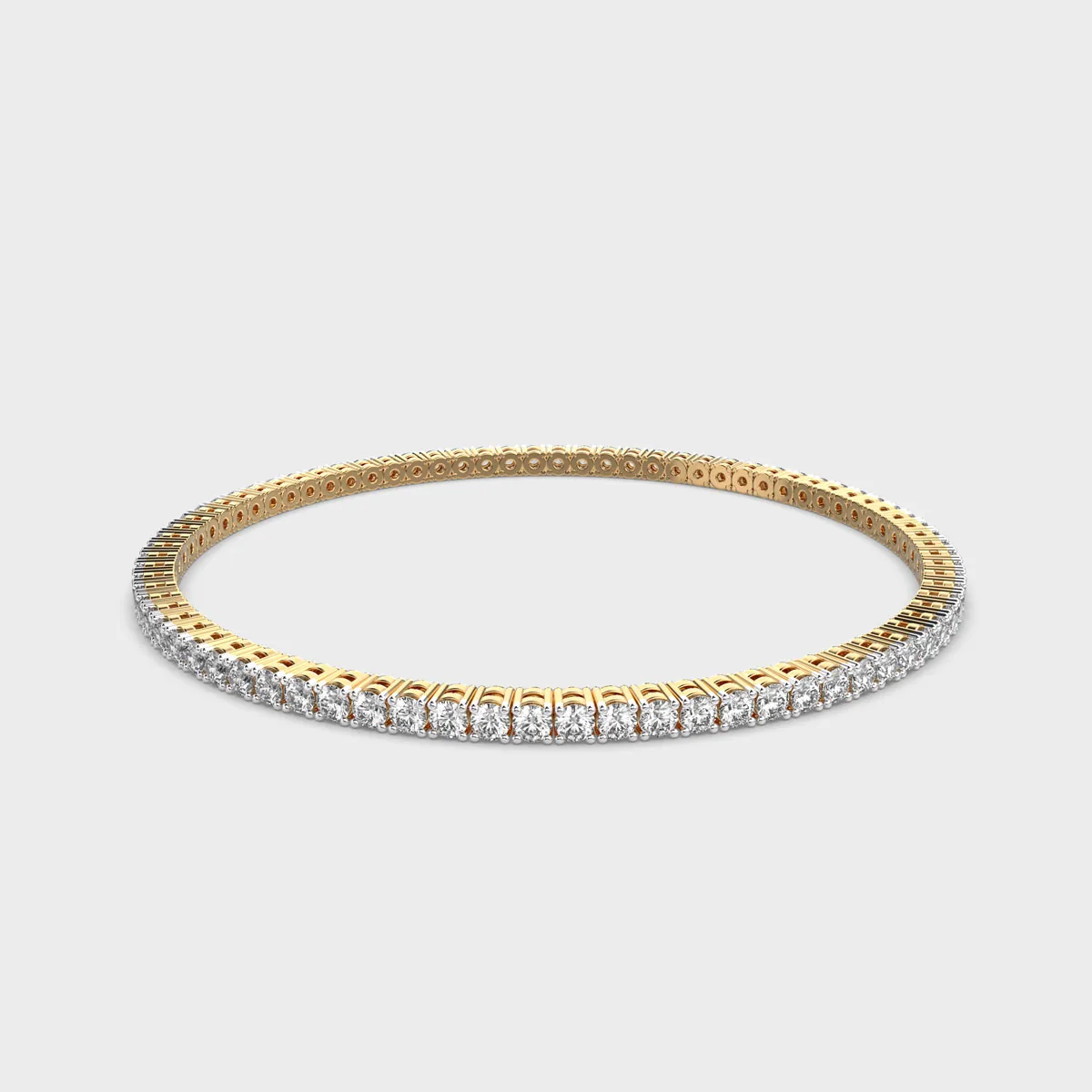 Simple Round Diamond Classic Bangle – alternate view