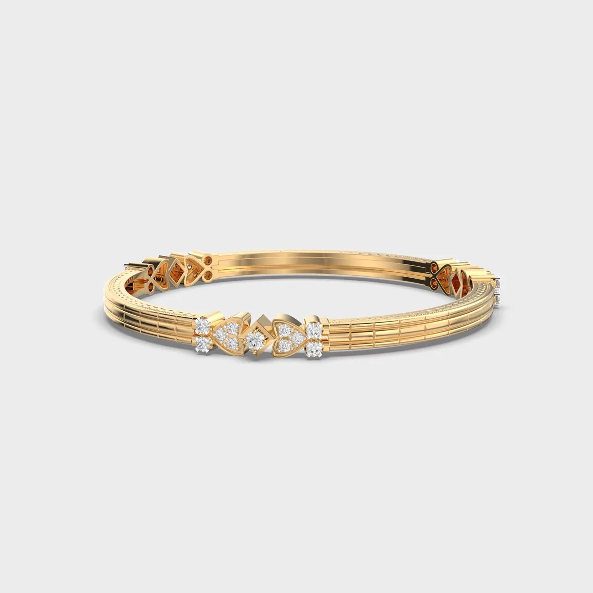 Sleek Silhouette Diamond Bangle – alternate view