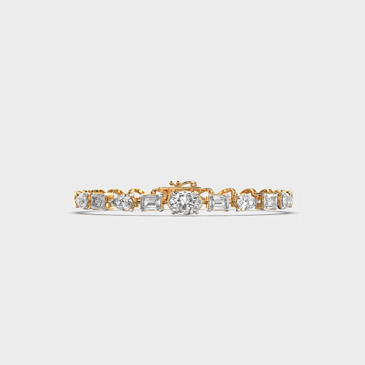 Stylish Clustered Diamond Bracelet