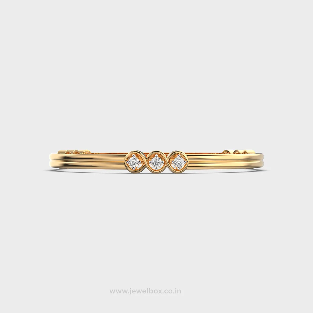 Three Diamond Sleek Bangle