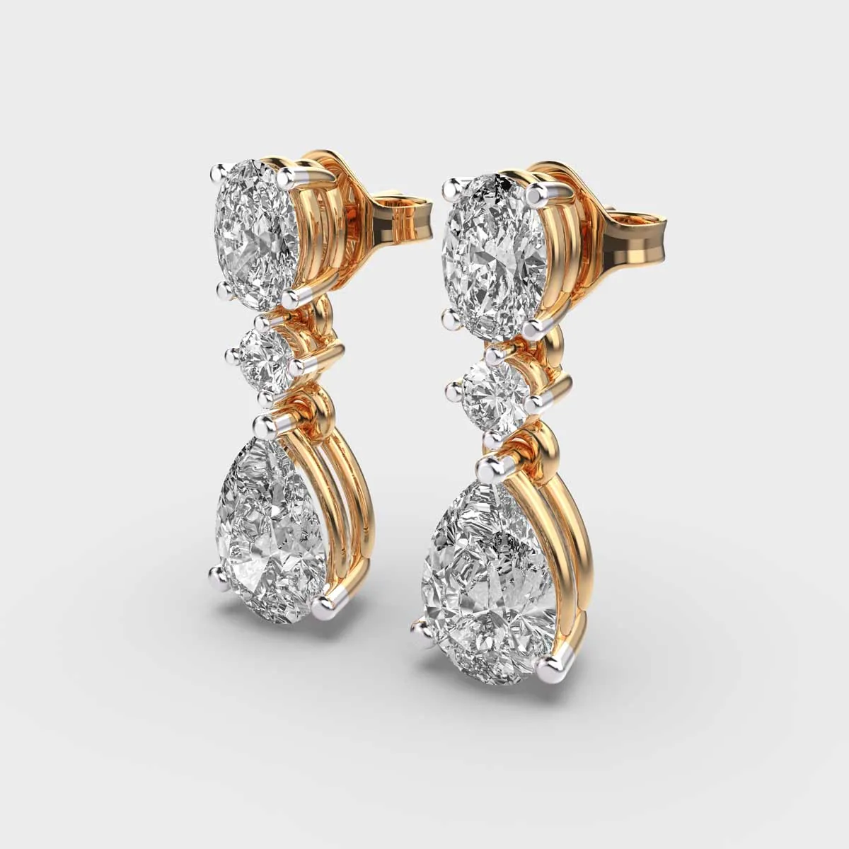 Alluring Gaze Diamond Drop Earrings – alternate view