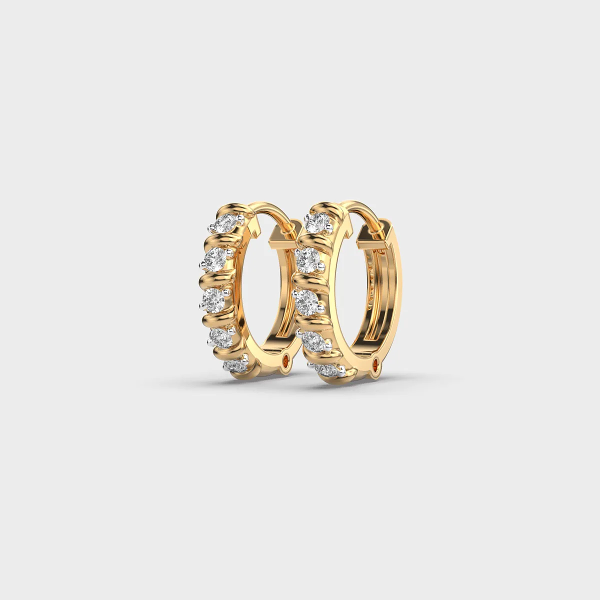 Beaming Isabetta Vittoria Diamond Hoops – alternate view