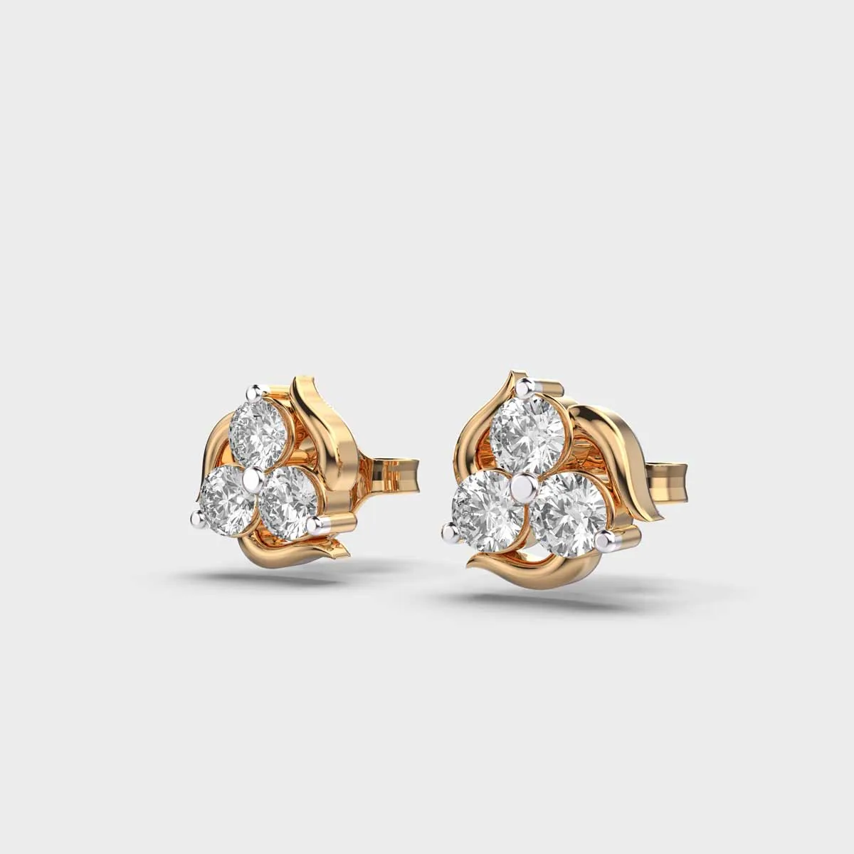 Blooming Buds Diamond Earrings – alternate view