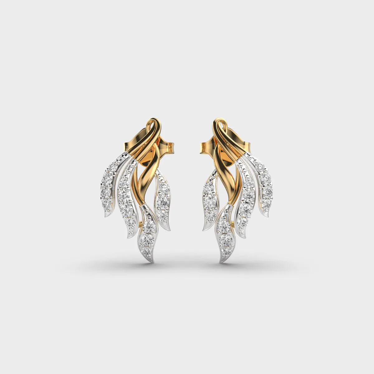 Briget Ribbon Knot Diamond Earrings