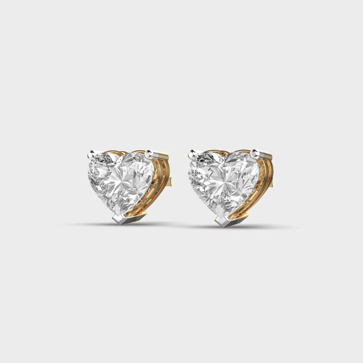 Classic Dainty Sweetheart Diamond Studs – alternate view