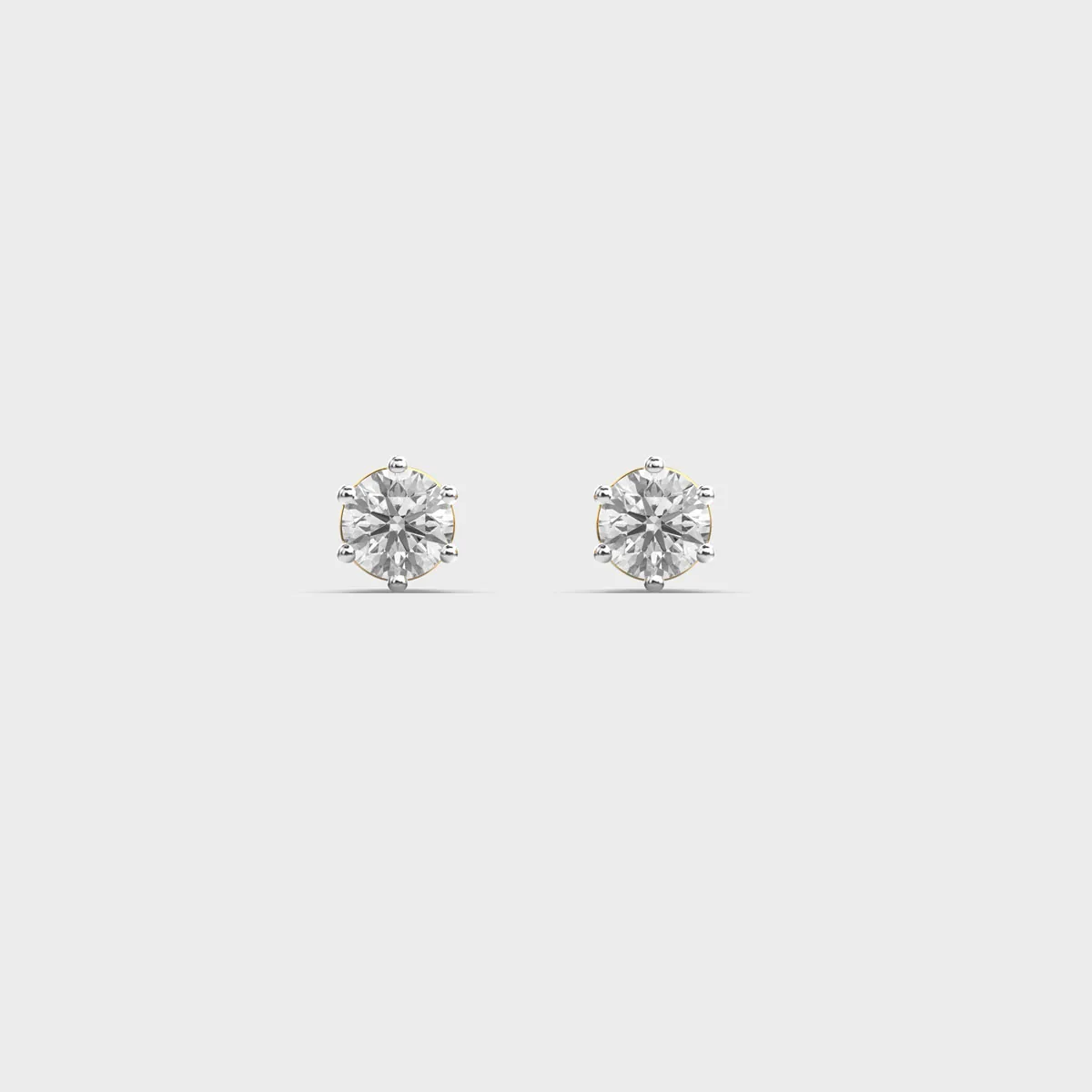 Classic Elegance Round Diamond Solitaire Studs