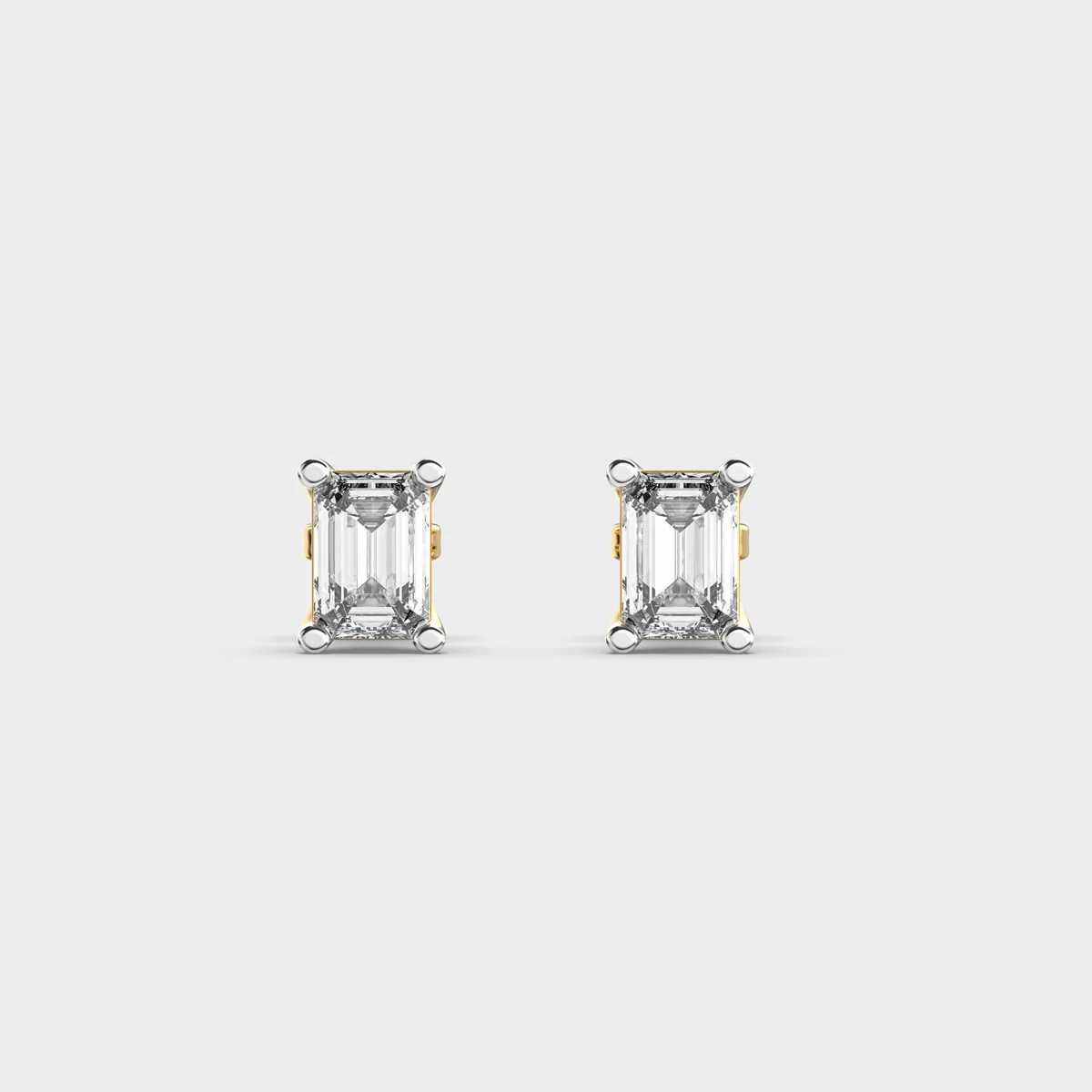 Emerald Elegance Diamond Ear Studs