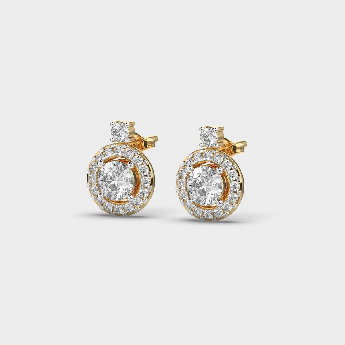 Enchanting Divina Diamond Ear Studs – alternate view