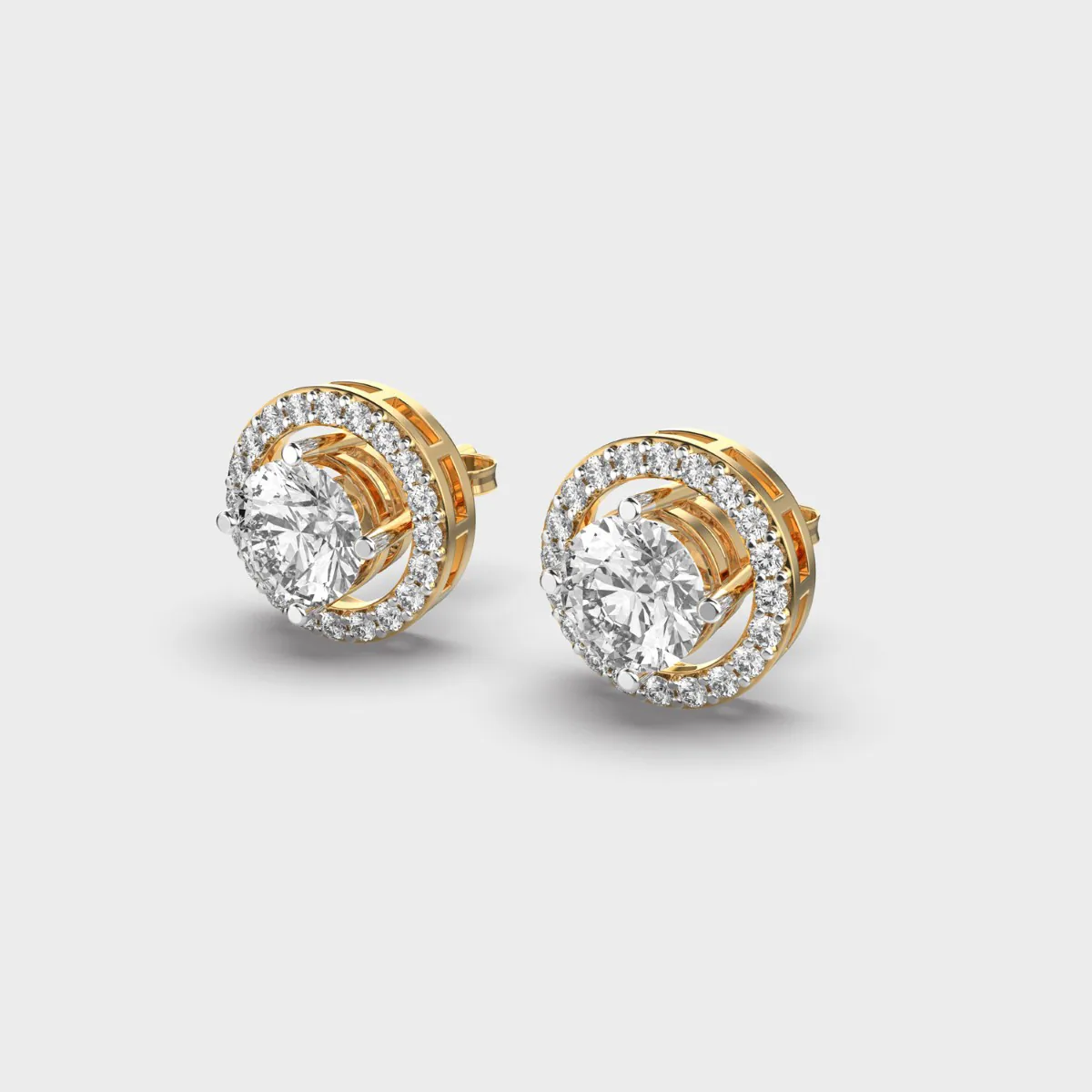 Fancy Circles Detachable Diamond Stud – alternate view