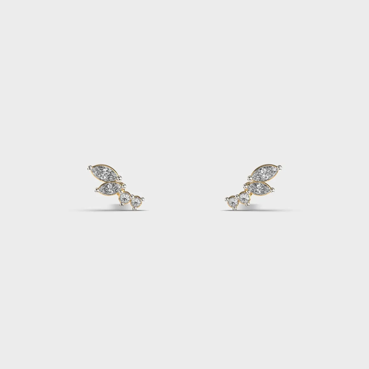 Goddess Diana Minimal Diamond Ear Studs