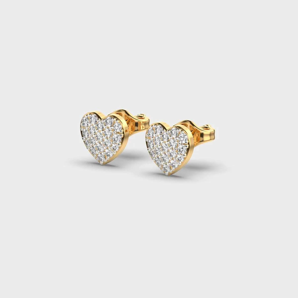 Infinite Hearts Diamond Ear Studs – alternate view