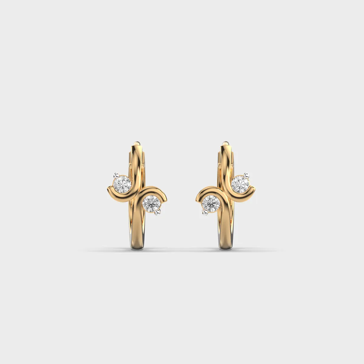 Infinite Loop Diamond Hoop Earrings