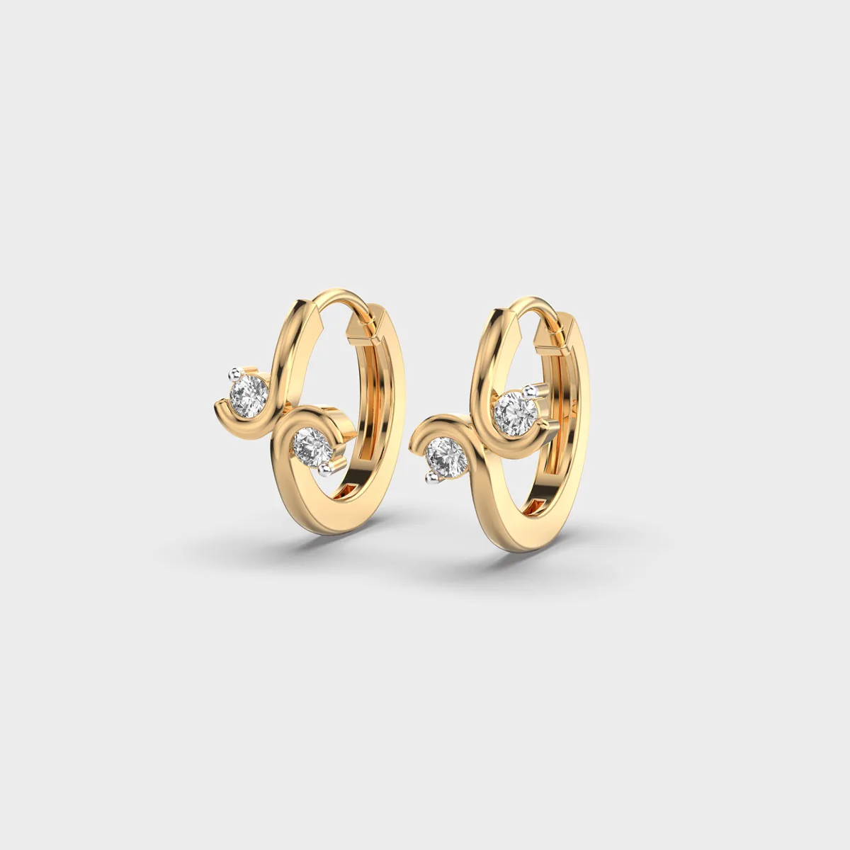 Infinite Loop Diamond Hoop Earrings – alternate view