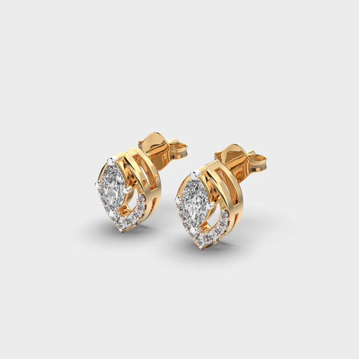 Infinity Glow Diamond Studs – alternate view