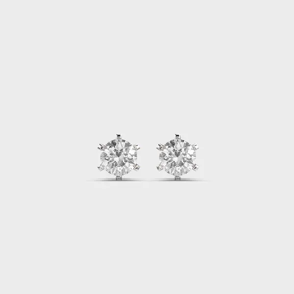 Mini Round Distinct Diamond Ear Studs