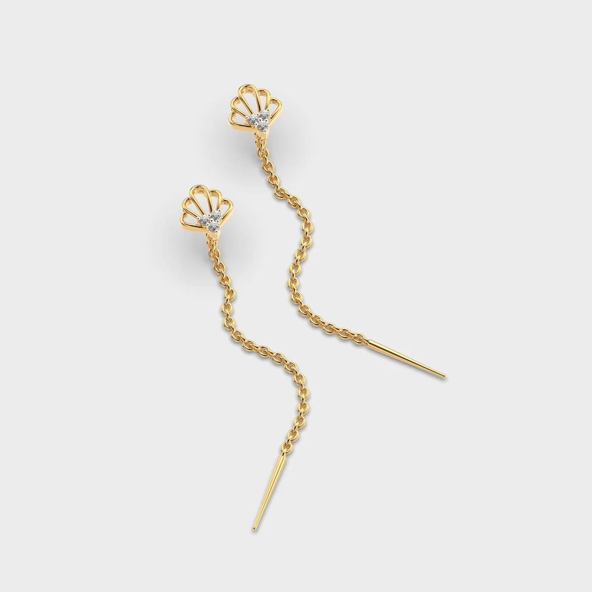 Modern Fashionista Diamond Earrings – alternate view
