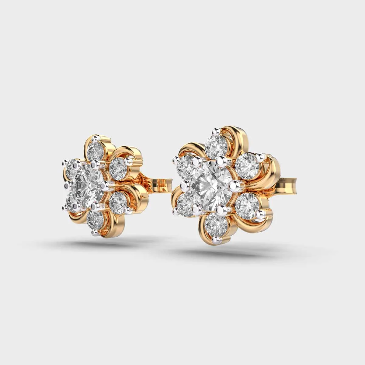 Periwinkle Diamond Earrings – alternate view