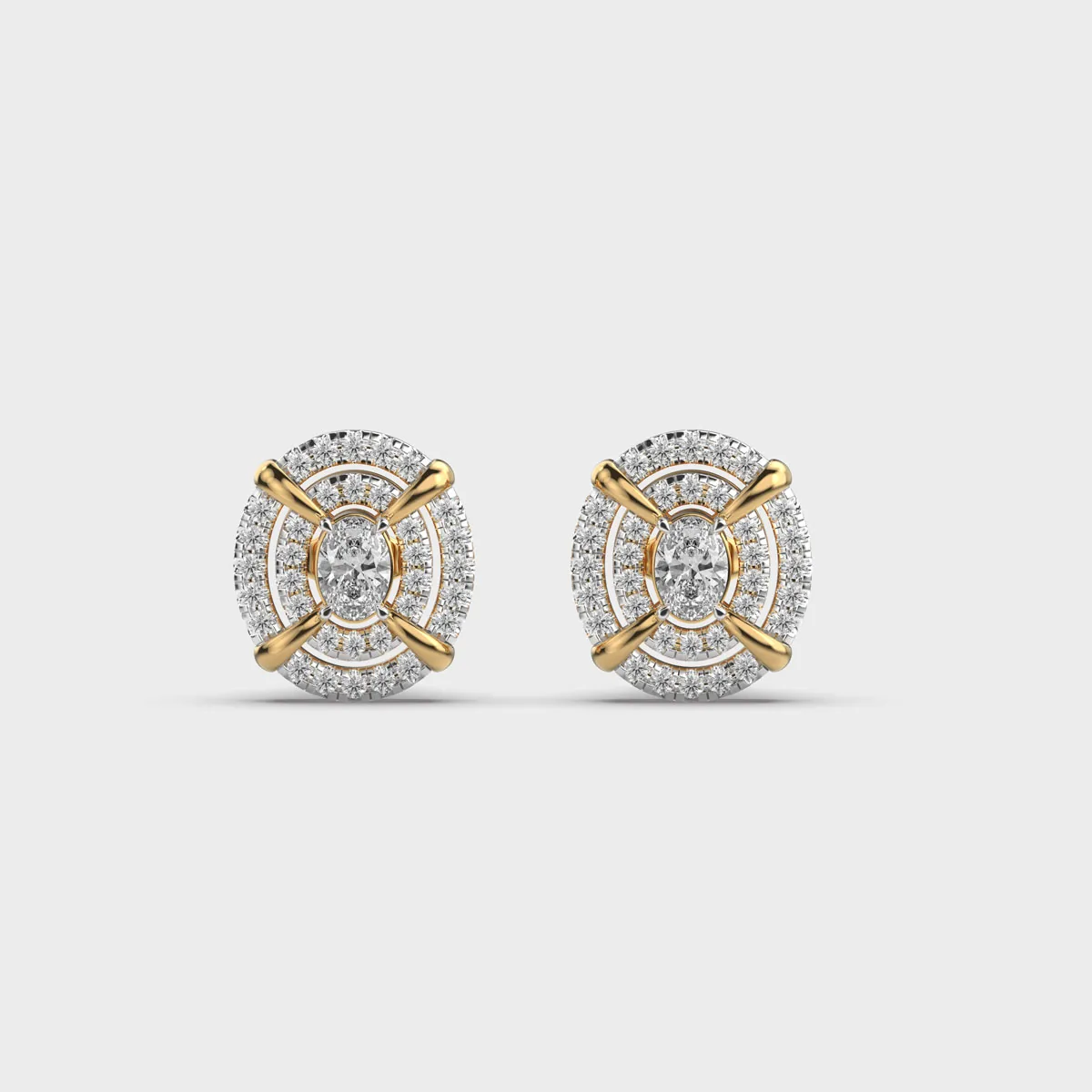 Shining Libre Diamond Ear Studs