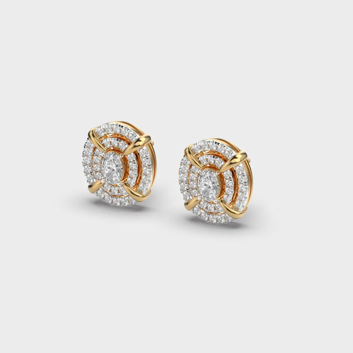 Shining Libre Diamond Ear Studs – alternate view