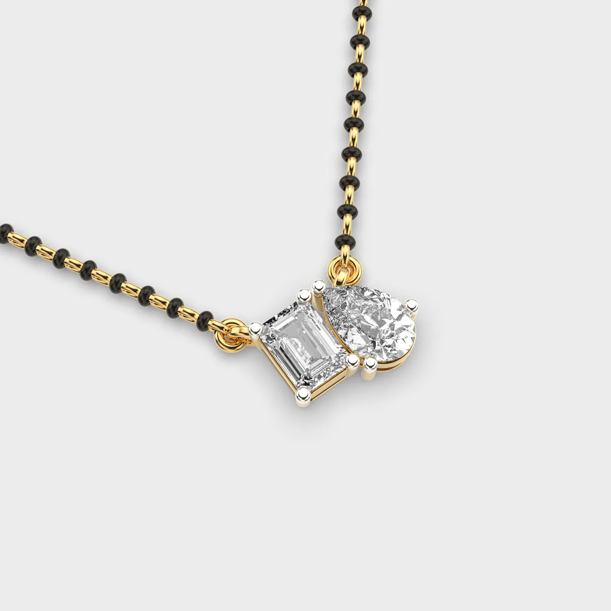 Axisglow Geometric Diamond Mangalsutra – alternate view