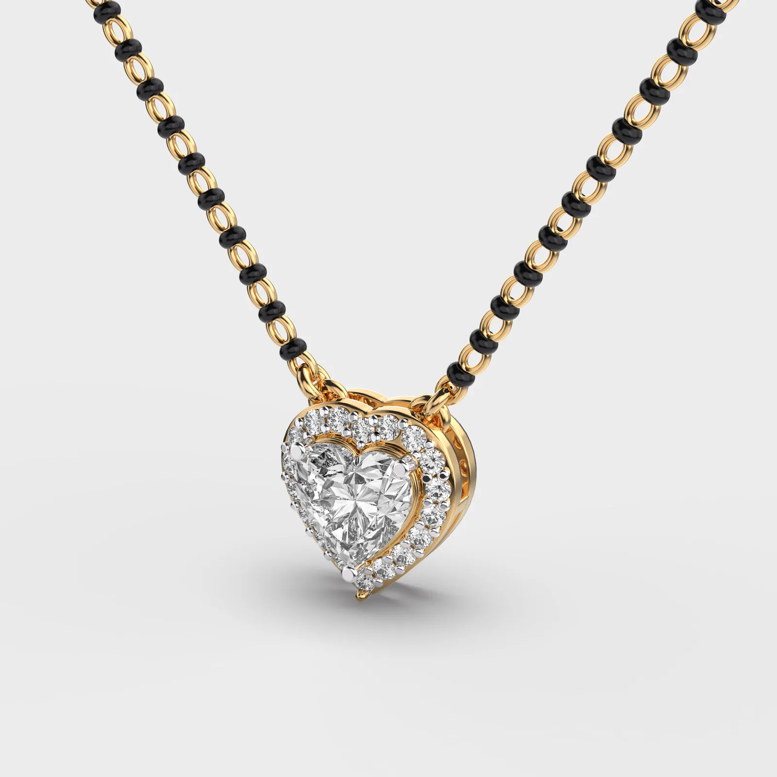 Beloved Heart Diamond Mangalsutra – alternate view