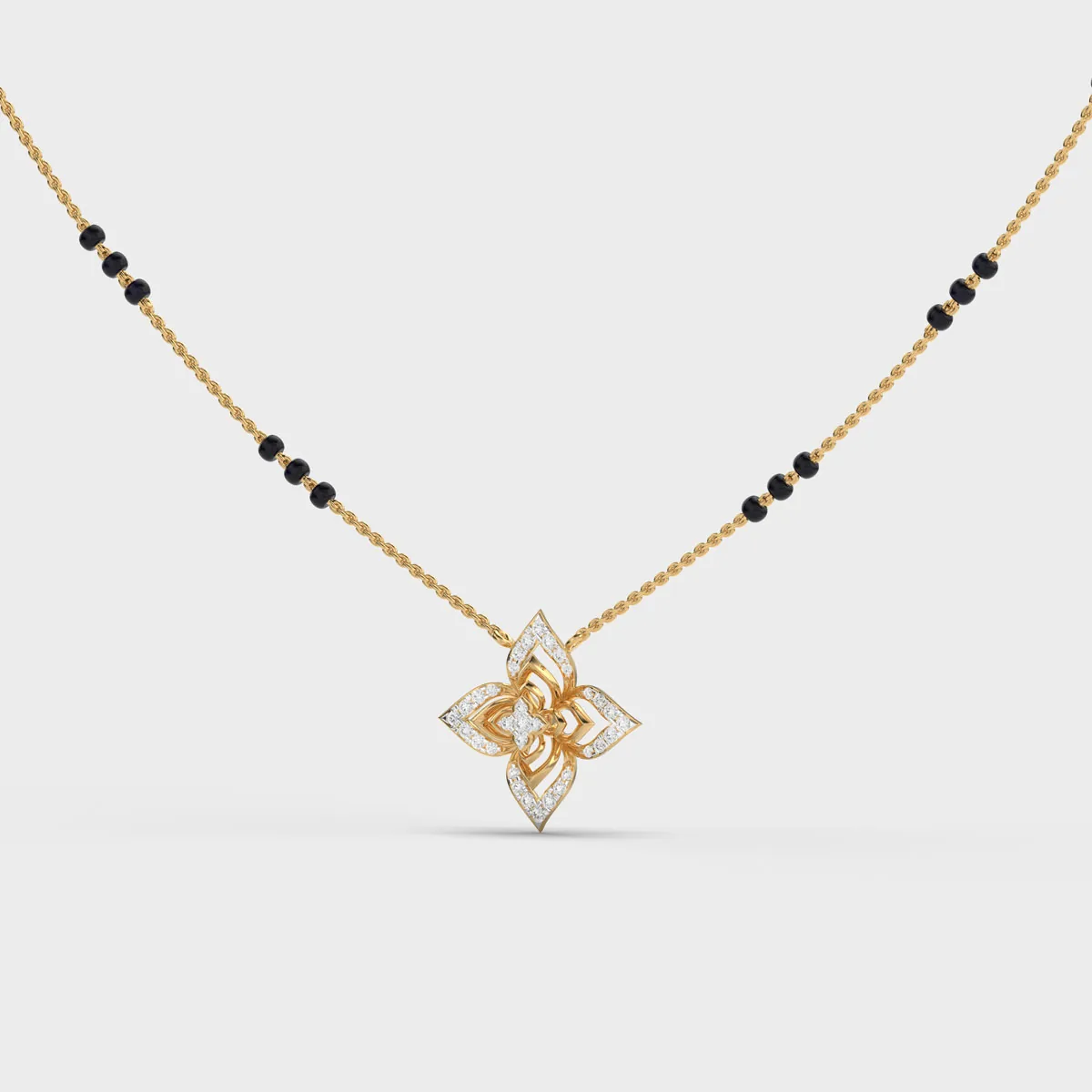 Blooming Star Diamond Mangalsutra – alternate view