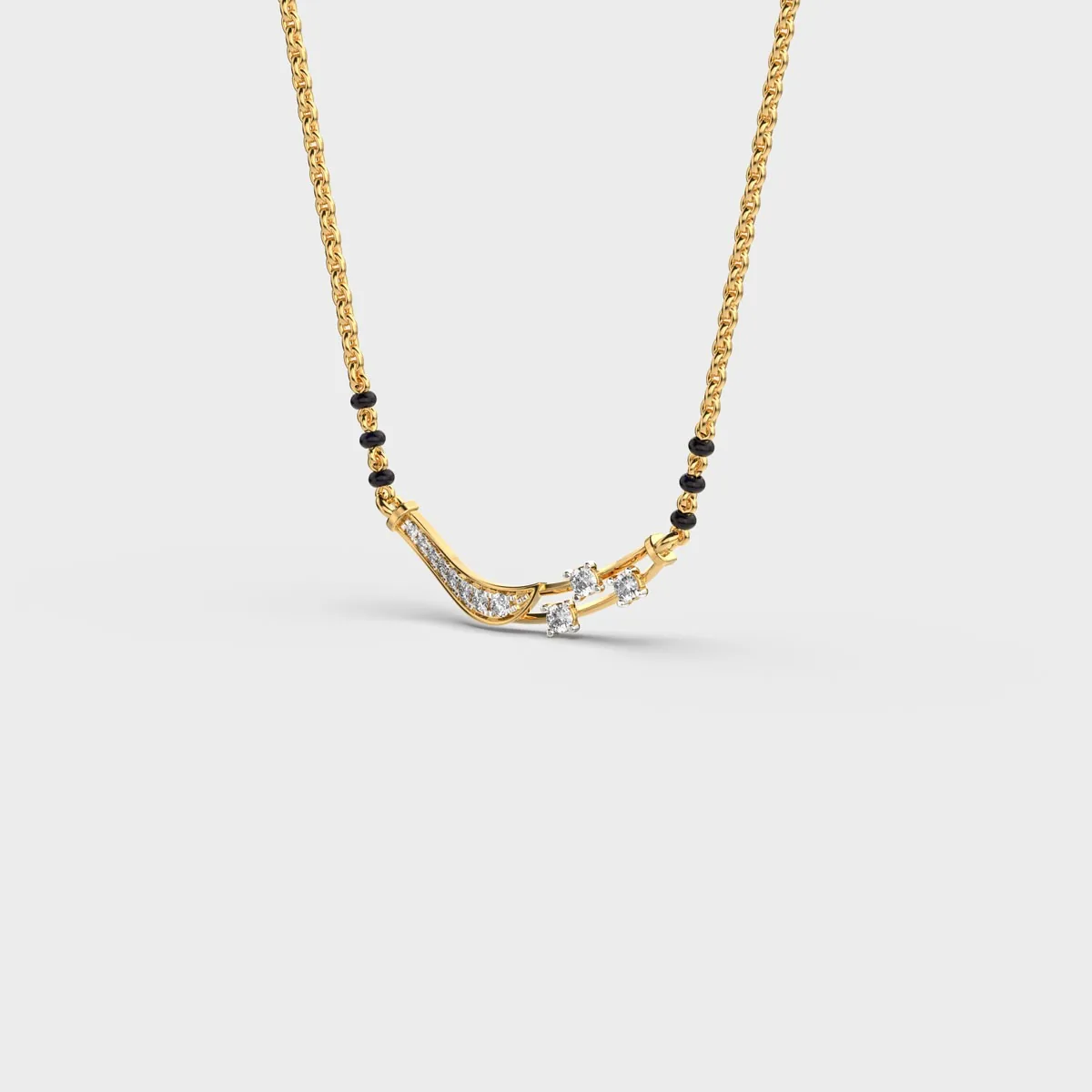 Drifting Stars Diamond Mangalsutra – alternate view