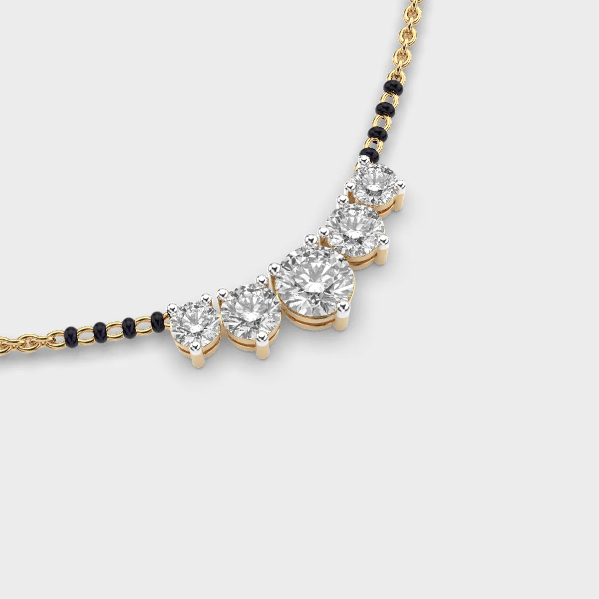 Elegant Diamond Mangalsutra – alternate view