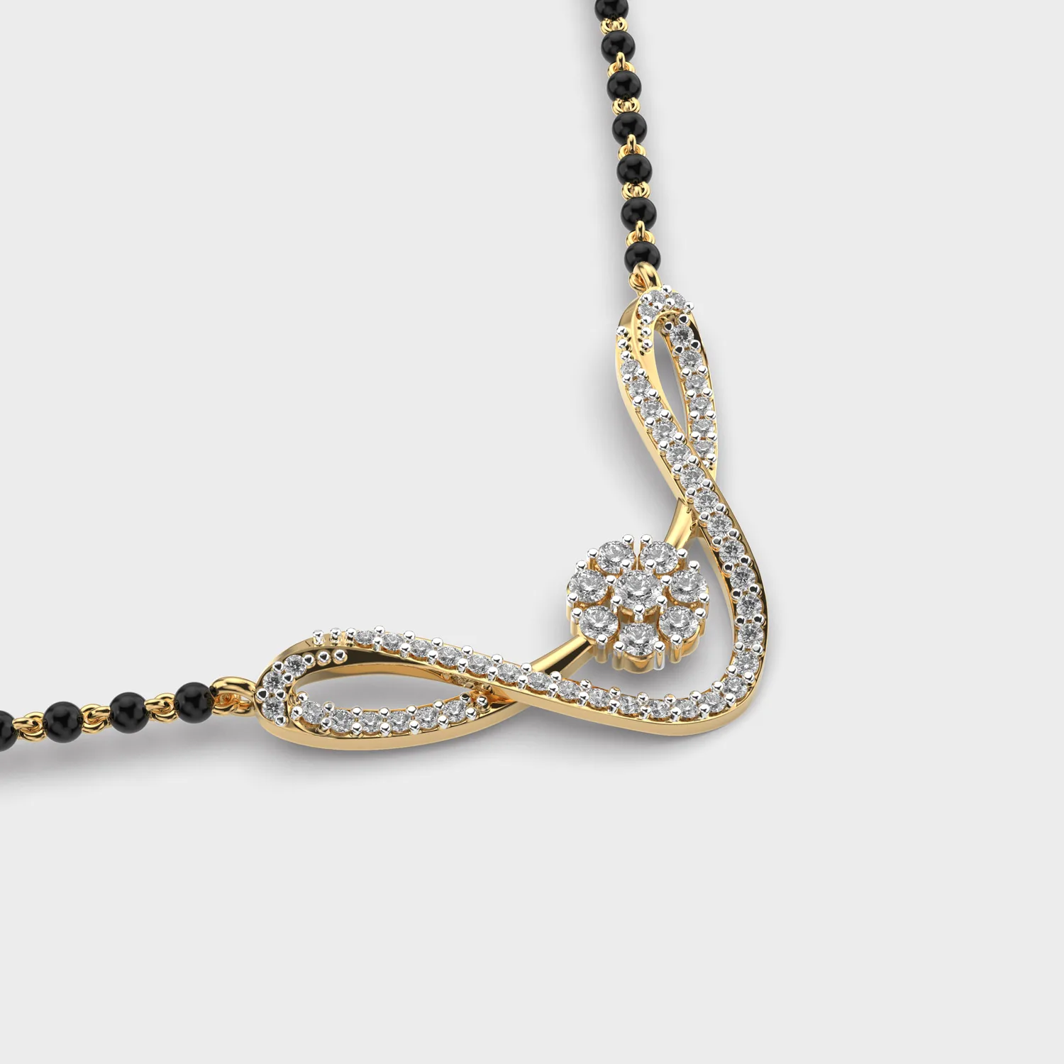 Eternal Love Link Diamond Mangalsutra – alternate view