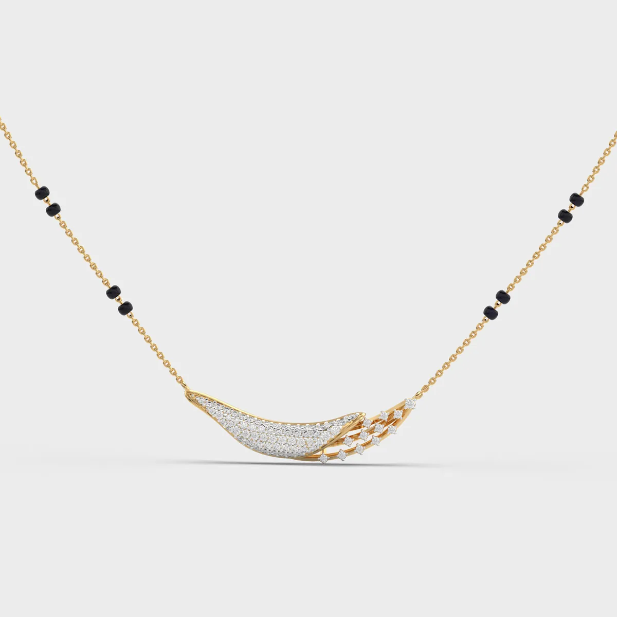 Flowing Plume Diamond Mangalsutra