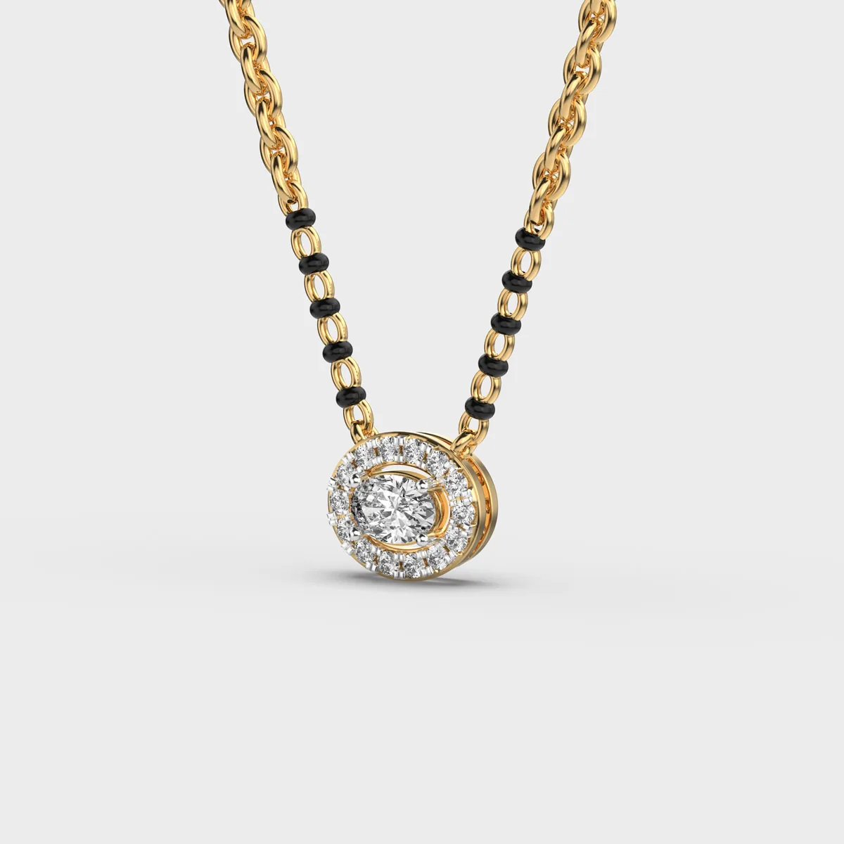 Forever Circle Diamond Mangalasutra – alternate view