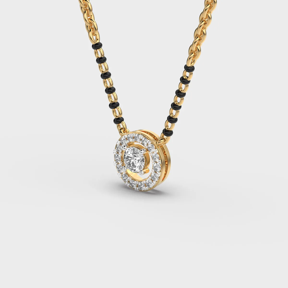 Golden Vows Diamond Mangalsutra – alternate view