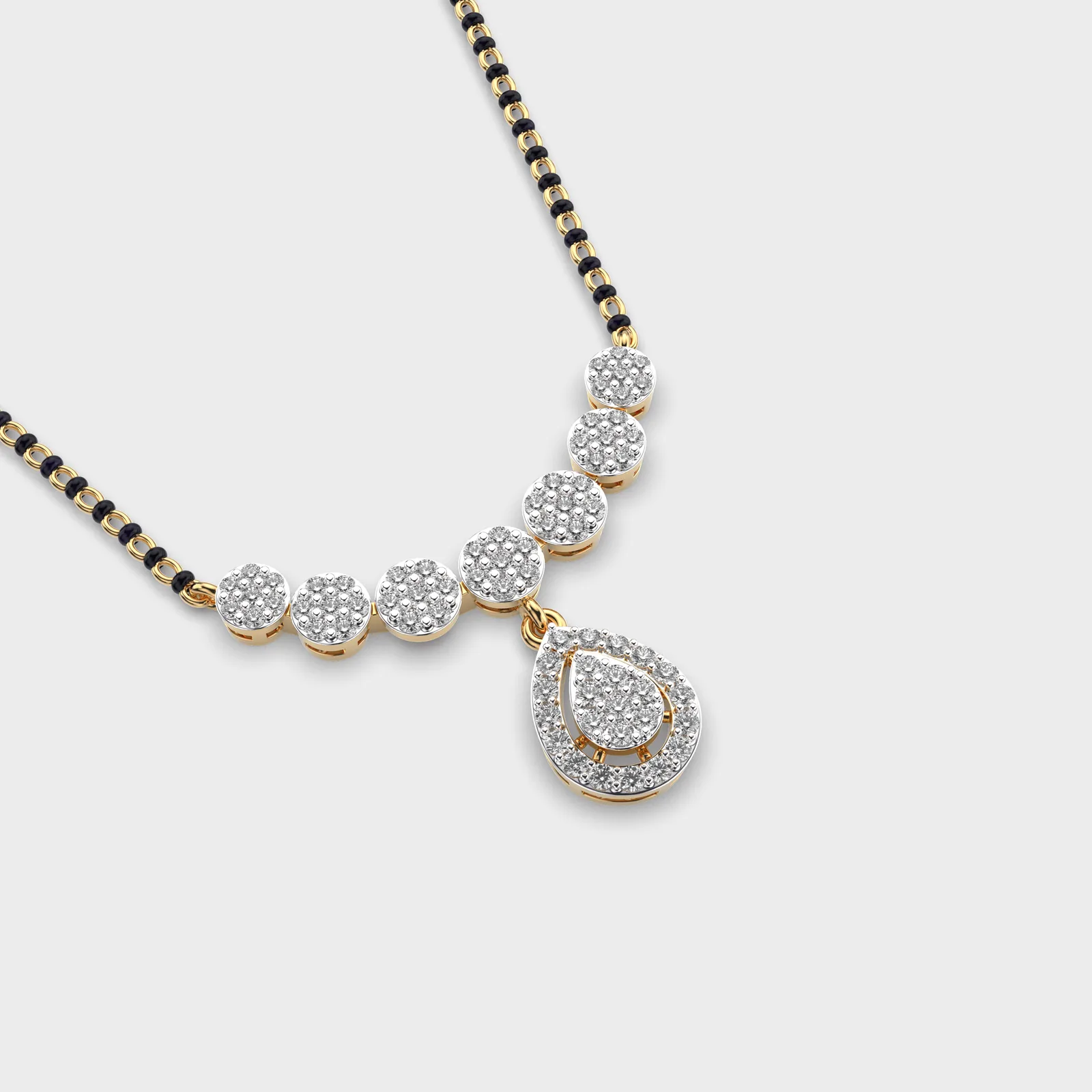 Graceful Drop Diamond Mangalsutra – alternate view