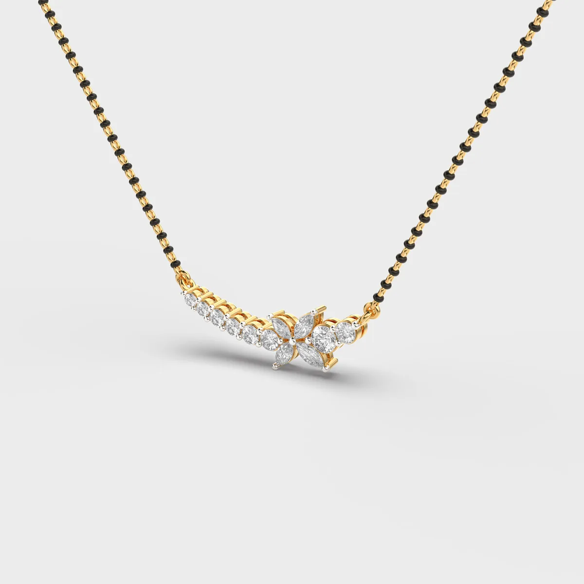 Jasmine Whisper Diamond Mangalsutra – alternate view