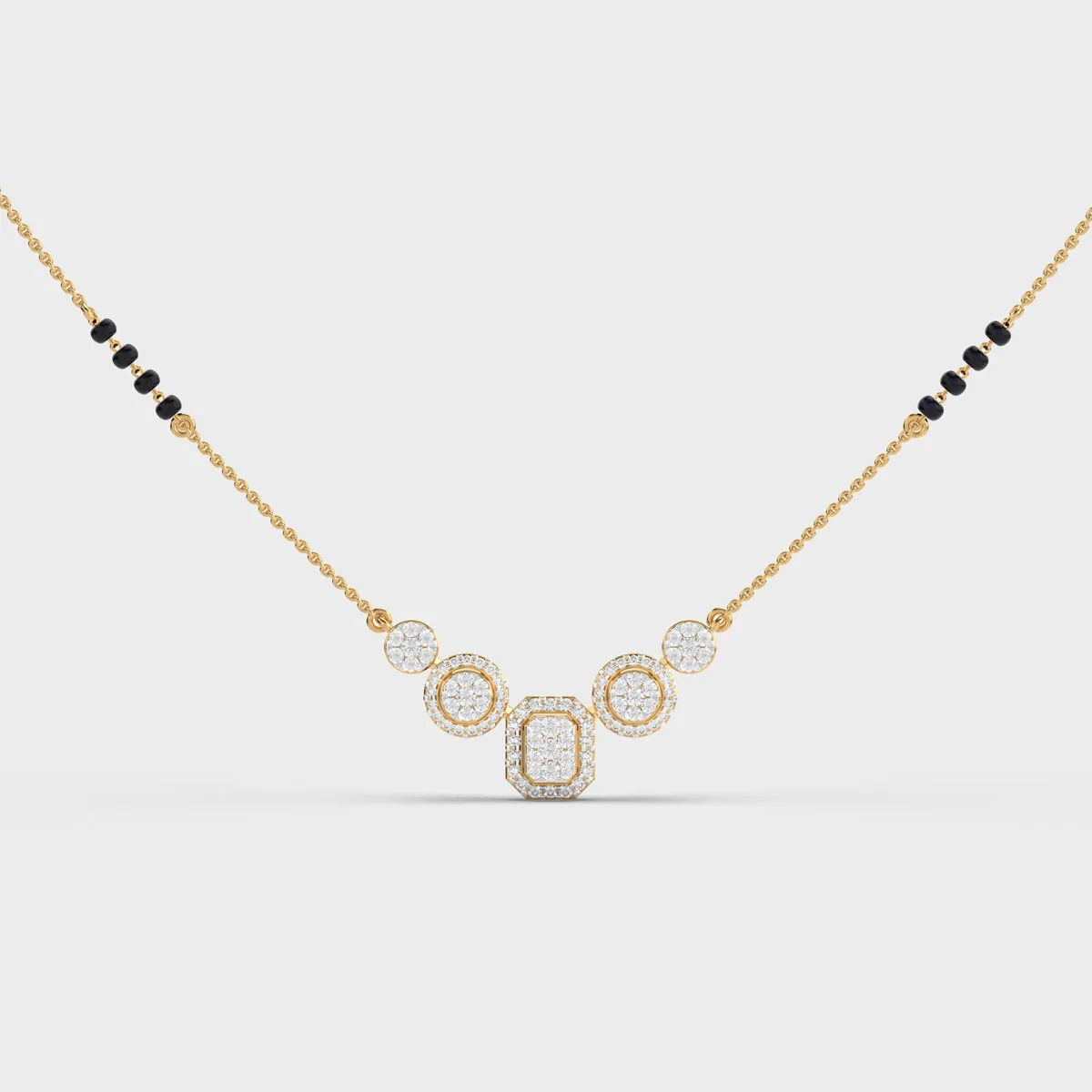 Linked Cluster Diamond Mangalsutra