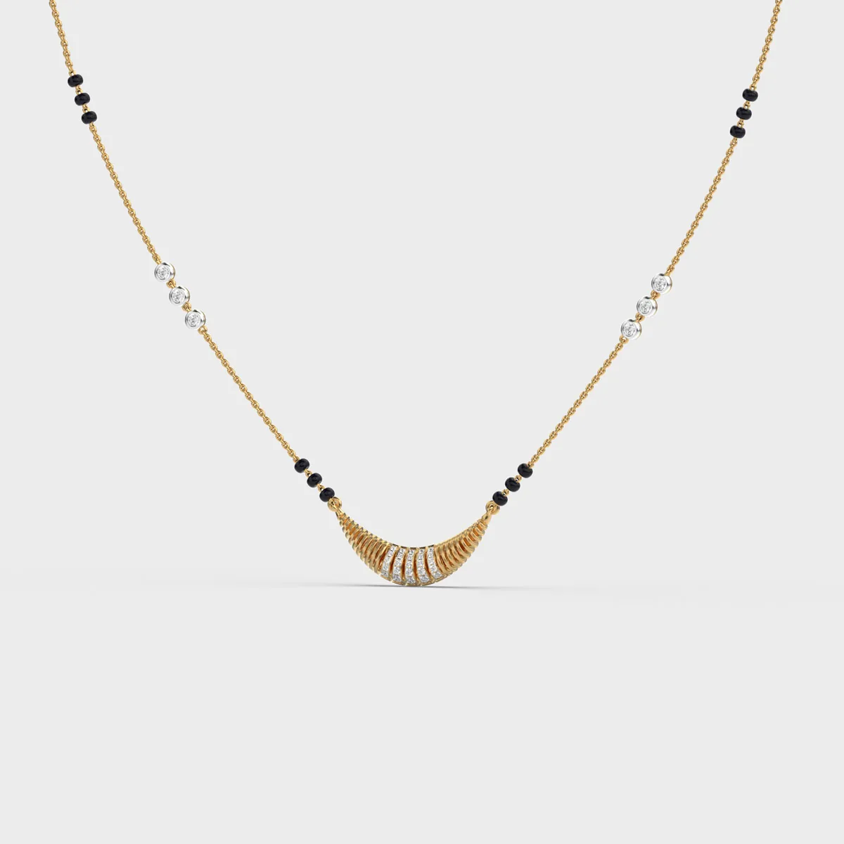 Love On A Boat Diamond Mangalsutra Necklace – alternate view
