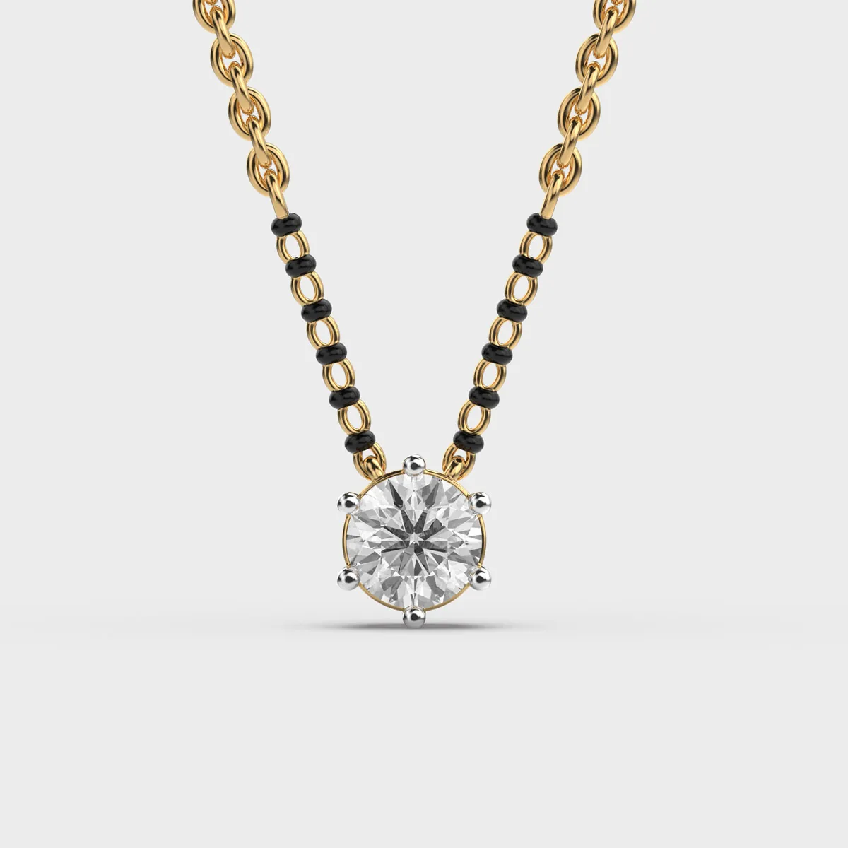 Luxe Harmony Round Diamond Mangalsutra